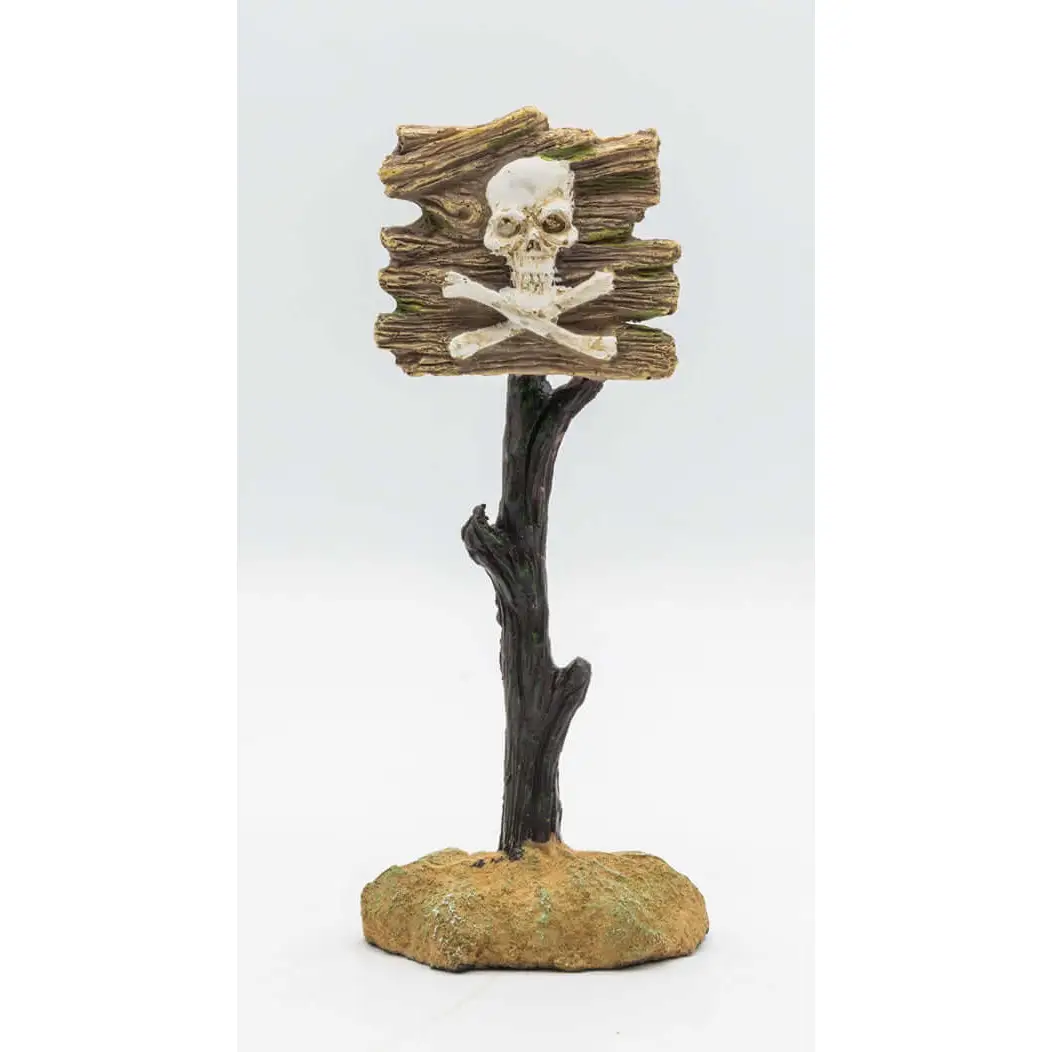 AquaSpectra Skull&Crossbones Sign 6x4.5x16cm