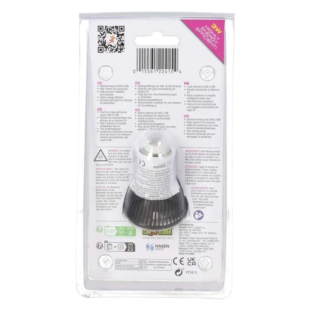 Exo Terra TerraSky UVB LED Spot Bulb 3W - Image 3