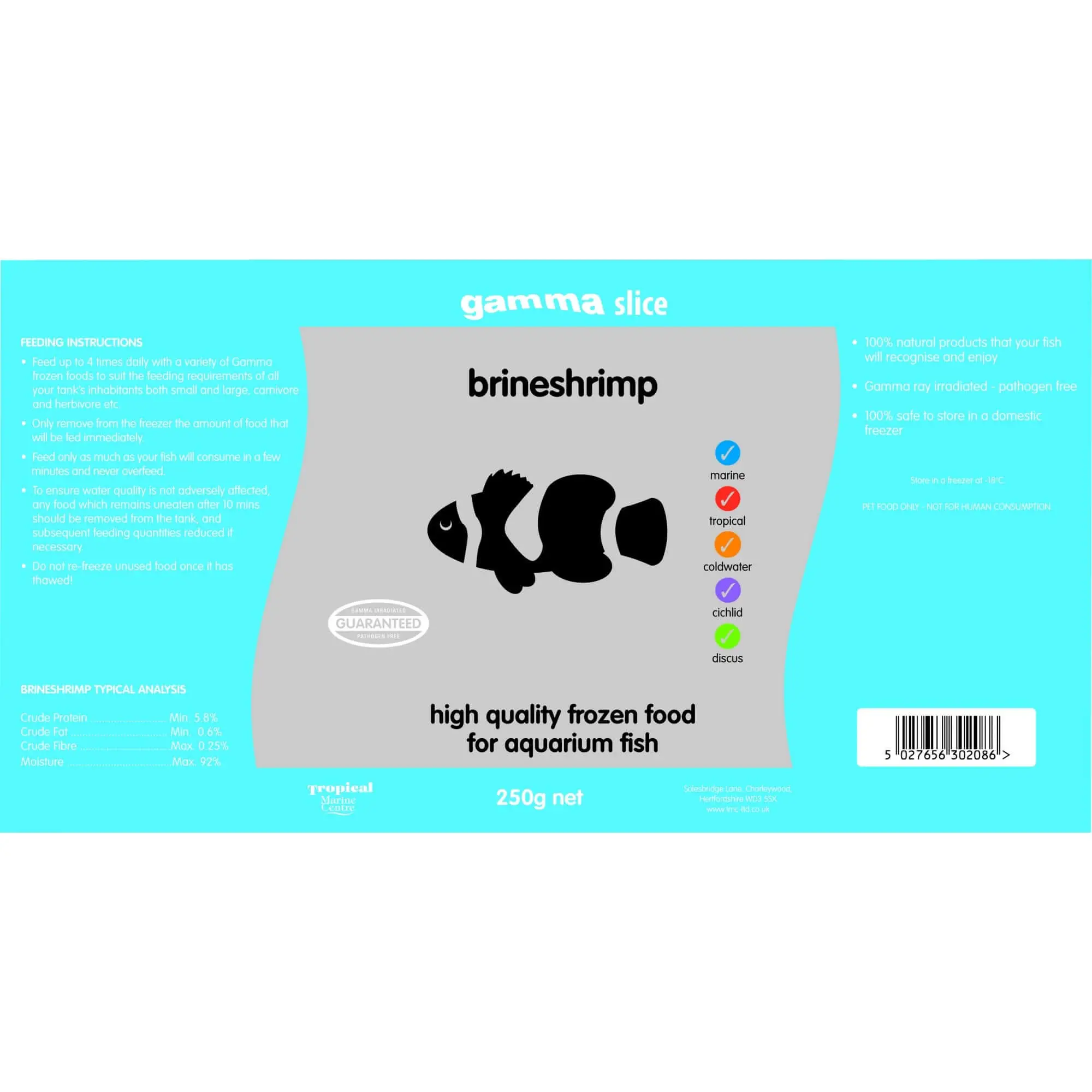 Gamma Frozen Slice Brineshrimp 250g