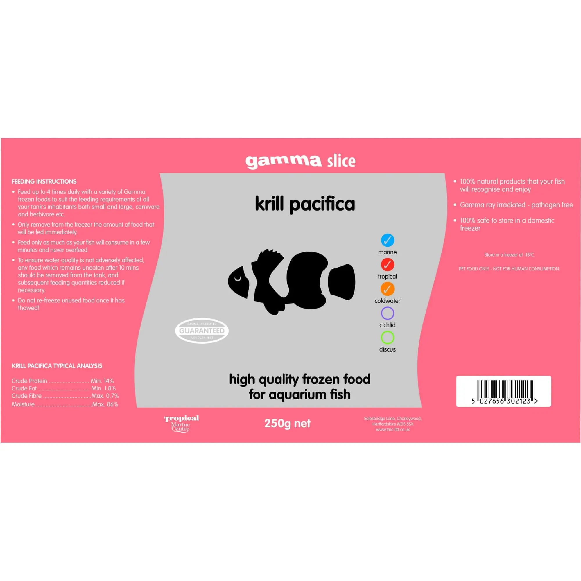 Gamma Frozen Slice Krill Pacifica 250g