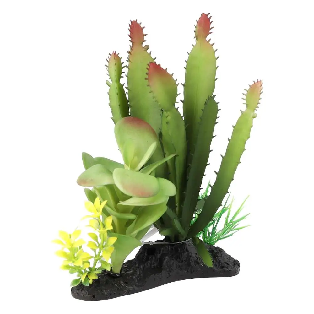 ProRep Artificial Euphorbia Plant on Log - Image 4