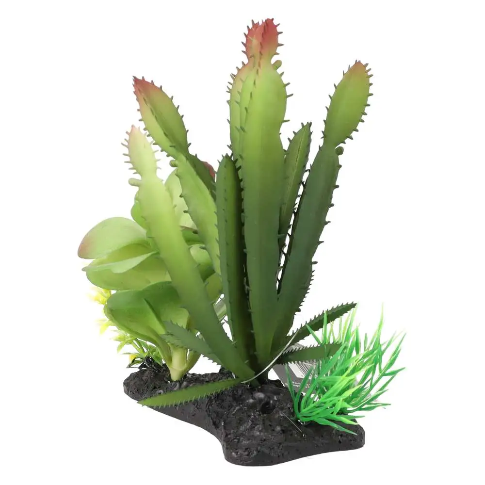 ProRep Artificial Euphorbia Plant on Log - Image 5