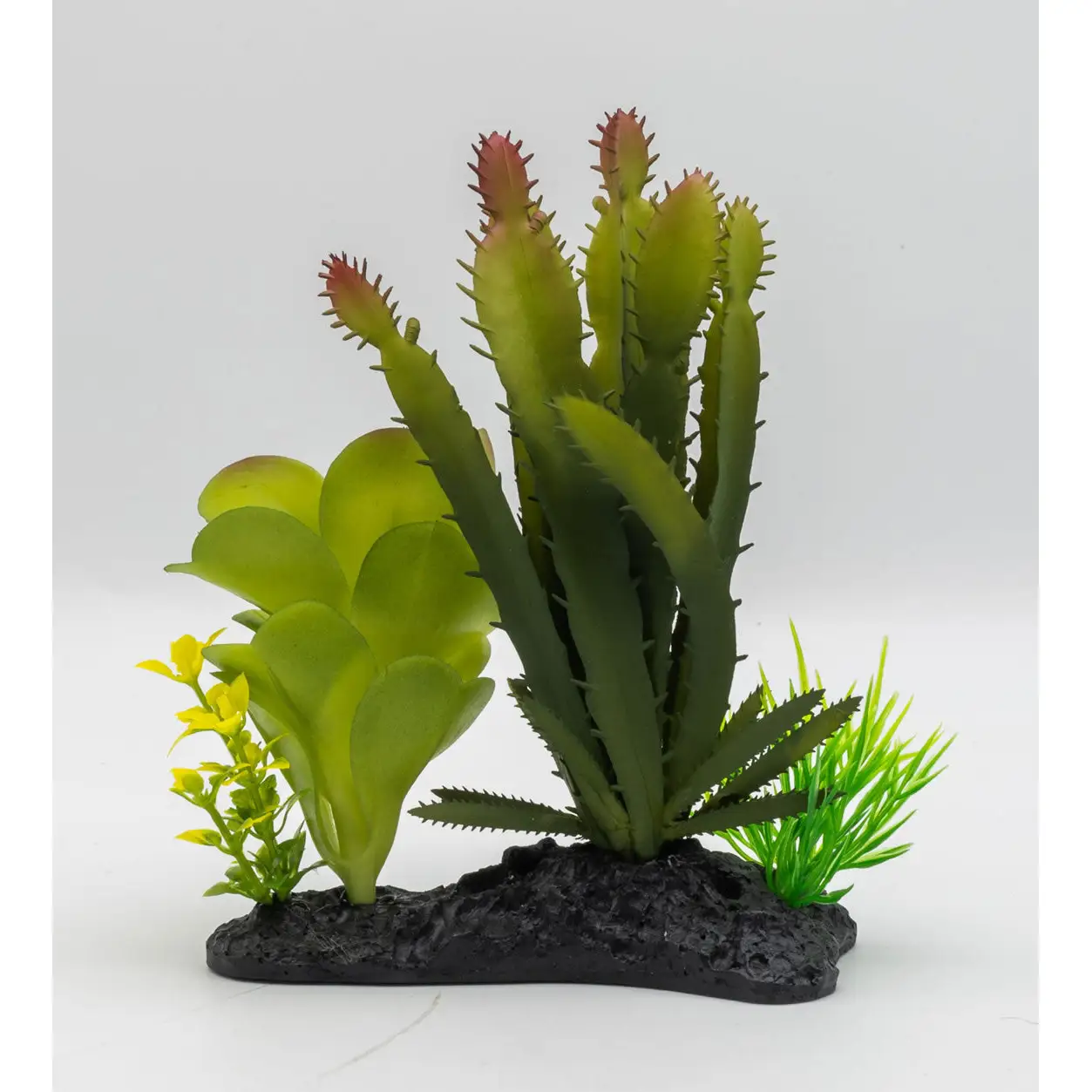 ProRep Artificial Euphorbia Plant on Log - Image 7