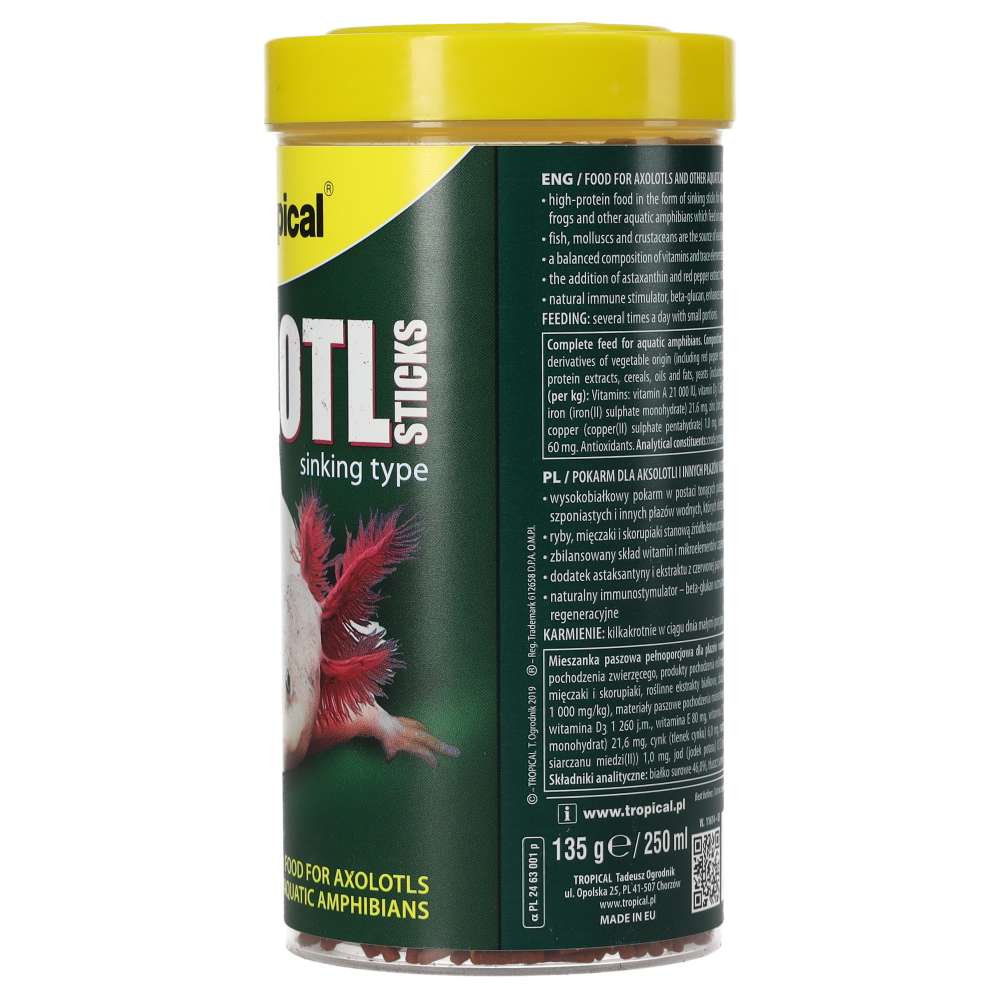 Tropical Axolotl Sticks 250ml/135g - Image 2
