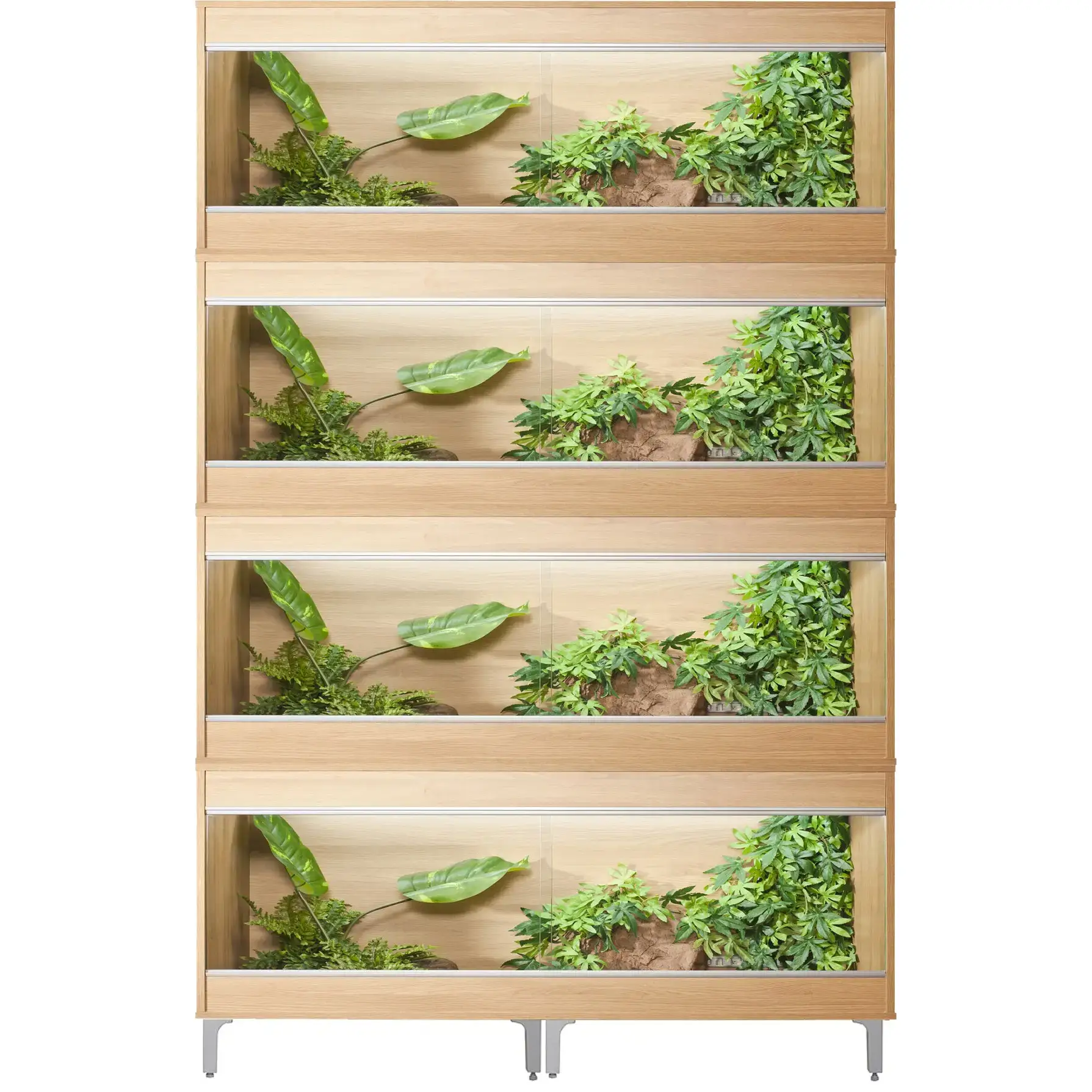 Vivexotic Repti-Home 4-Stack Vivariums - Large with Feet 115cm Oak